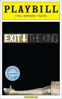 Exit the King Limited Edition Official Opening Night Playbill 
